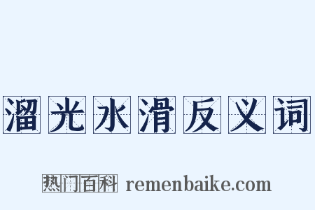 溜光水滑反义词是什么意思的图片